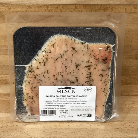 Saumon baltique mariné à l'aneth 2-3trs 100g